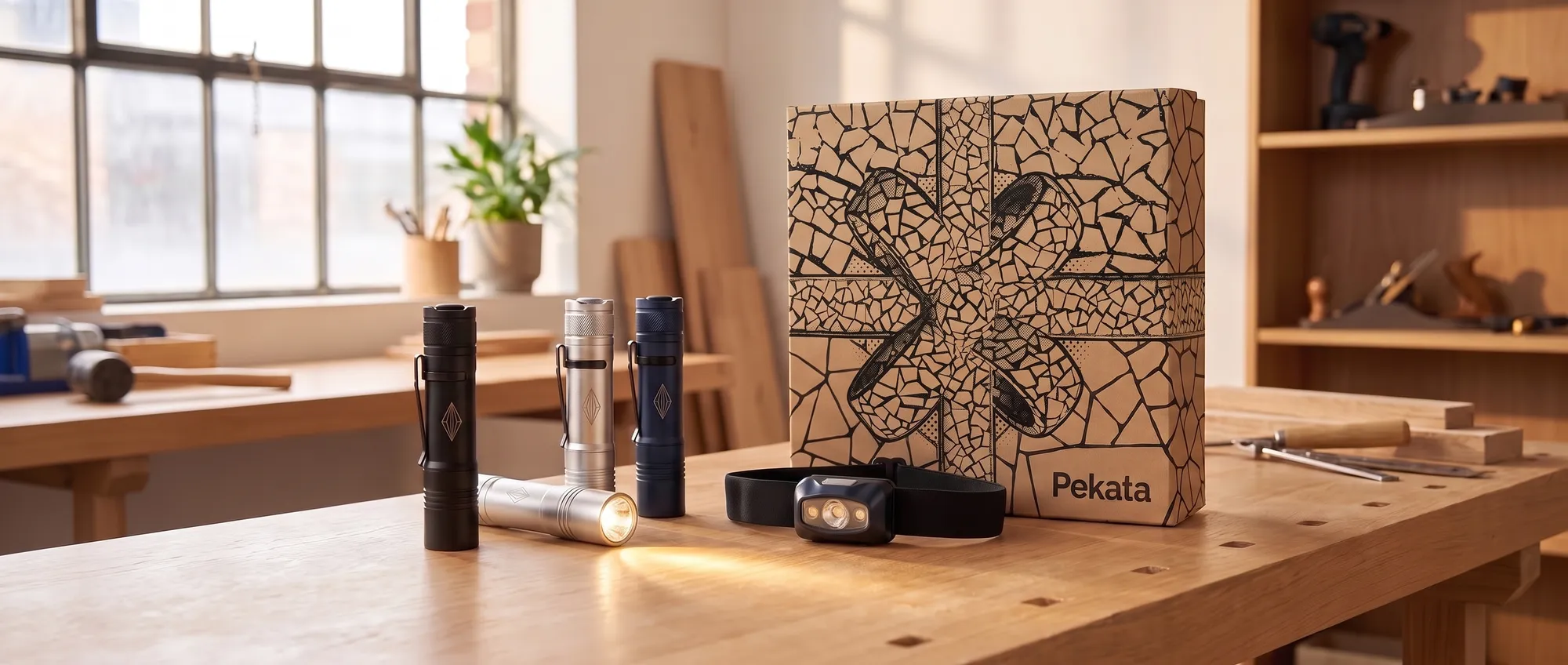 Personalisierte Aluminium-Taschenlampen mit dem Logo einer Firma, das mit Laser graviert wurde